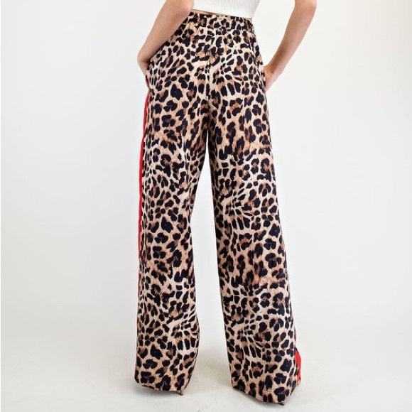 5️⃣⭐️ Rated Leopard Print Pants with Red Stripe - Picture 5 of 5